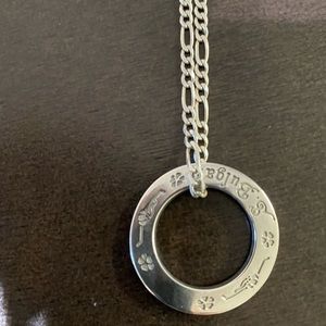 Bulgary Sterling Silver  Children Cicle Pendant